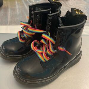 Dr. Martens Toddler 1460 Patent Leather Lace Up Boots